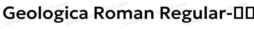 Geologica Roman Regular字体转换